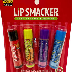 Lip Smacker DISNEY MICKEY MOUSE 4 Piece Lip Collection Best Flavor Forever RARE